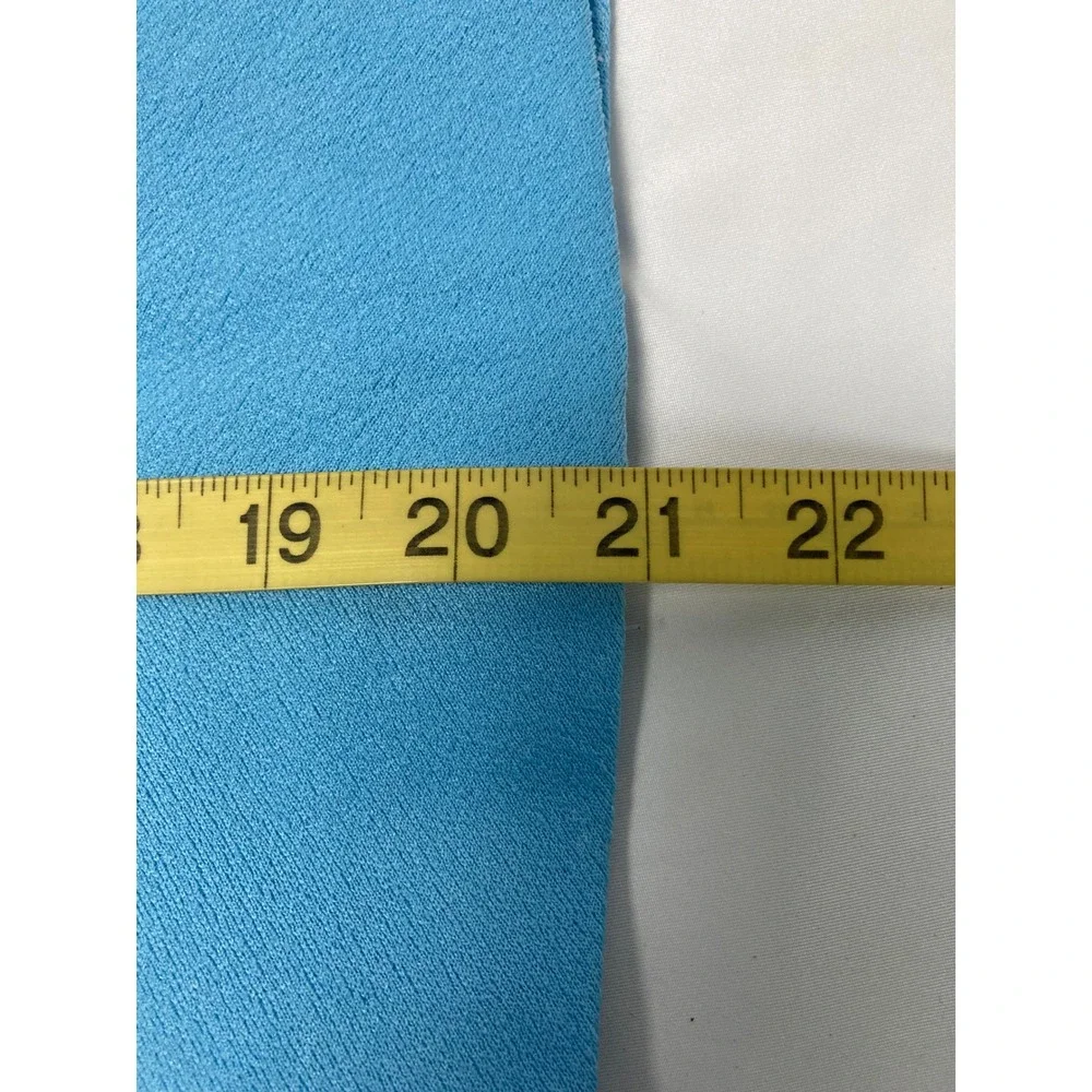 Handmade Vintage Blue A-Line Skirt | Back Zip | Unlined | Knee‎ Length